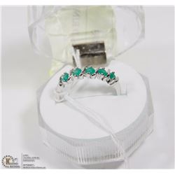 #53-GREEN EMERALD RING