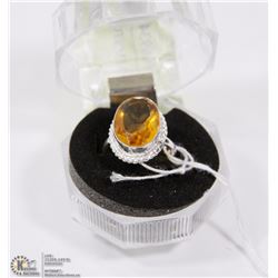 #104-CITRINE GEMSTONES RING