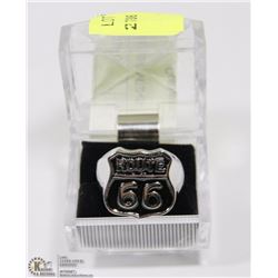 STAINLESS STEEL RING  MENS ROUTE 66
