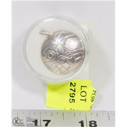 HANDCARVED PENDANT .925 NATIVE DESIGN FROM . FORT