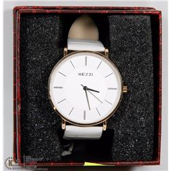 #5) KEZZIE WOMEN'S WATCH WITH WHITE STRAP