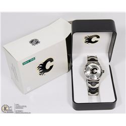 NEW NHL CALGARY FLAMES MENS WATCH