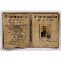 GERMAN NAZI SS POLICE KRIPO DOCUMENT.