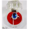 Image 1 : #15-BLUE TOPAZ GEMSTONE RING