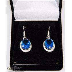#13-BLUE TOPAZ GEMSTONE EARRINGS