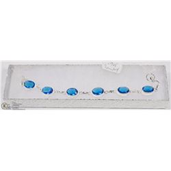 #11-BLUE TOPAZ GEMSTONE BRACELET