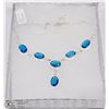 Image 1 : #9-BLUE TOPAZ GEMSTONE NECKLACE