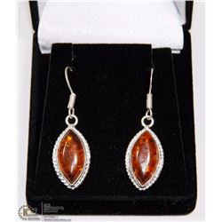 #27-AMBER GEMSTONES EARRINGS
