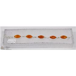 #26-AMBER GEMSTONES BRACELET