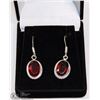 Image 1 : #33- MAZAMBIQUE GARNET GEMSTONES EARRINGS