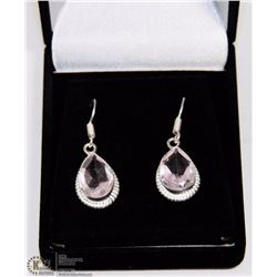 #58-PINK KUNZITE GEMSTONE EARRINGS