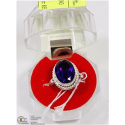 #51-TANZANITE GEMSTONES RING