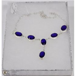 #46-TANZANITE GEMSTONES NECKLACE