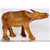 Image 1 : HAND CARVED WOODEN WATER BUFFALLO STATUETTE