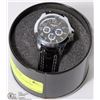 Image 1 : BLACK STRAP MEN'S FASHION WATCH.