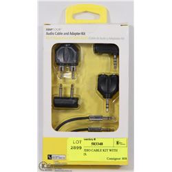 3.5MM AUDIO CABLE KIT WITH ADAPTERS.