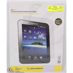 PACKAGE OF 2 UNIVERSAL TABLET SCREEN PROTECTORS.