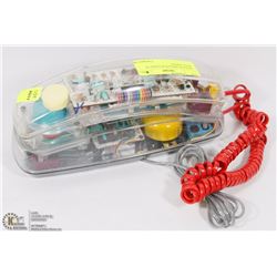 VINTAGE SKELETON LIGHT UP WALL PHONE