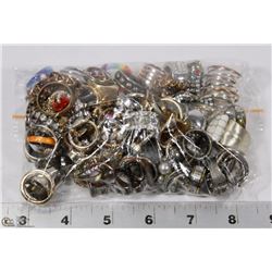 BAG OF OVER 100 FASHION RINGS