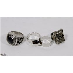 4 VARIOUS MENS RINGS JEWELLERY