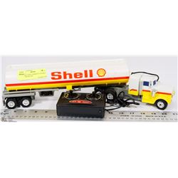 VINTAGE SHELL REMOTE CONTROL SEMI TRUCK TOY