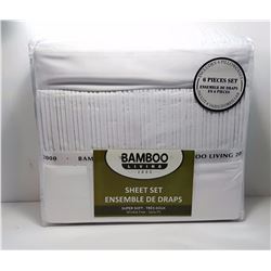 #5 - NEW IN PKG 6 PCE WHITE KING SIZE SHEET SET