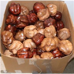 BOX OF INDONESIAN WOODEN ART FIGURES