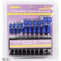 NEW 10PC METRIC T HANDLE ALLAN KEY SET