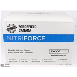 CASE OF BLUE NITRILE EXAMINATION GLOVES