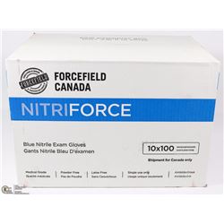 CASE OF BLUE NITRILE EXAMINATION GLOVES