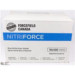 CASE OF BLUE NITRILE EXAMINATION GLOVES