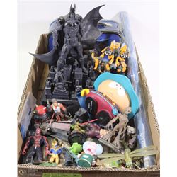 FLAT OF ASSORTED COLLECTIBLES INCL BATMAN  ACTION