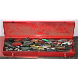 SNAP ON TOOL BOX WITH ASSORTED HAND TOOLS