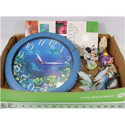 CD SET WITH LARGE DOLPHIN CLOCK WITH ESTATE ITEMS