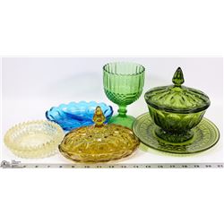 BOX OF DEPRESSION GLASS