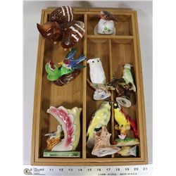 LOT OF 9 VINTAGE WILDBIRD SIGNED FIGURINES