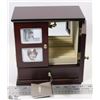 Image 1 : CHERRY FINISH JEWELRY BOX WITH PHOTO