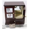Image 1 : CHERRY FINISH JEWELRY BOX WITH PHOTO