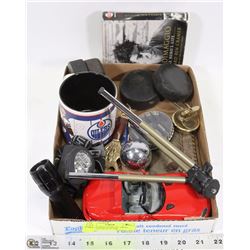 FLAT OF MENS ITEMS INC SWISS KNIFE,TACTICAL FLASH