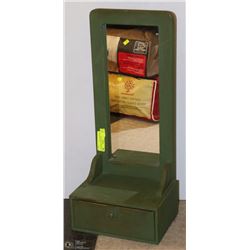 VINTAGE ENTRYWAY MIRROR AND DRAWER 25” X 10”