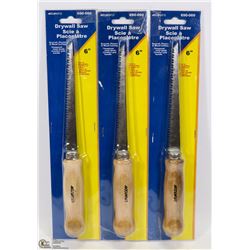 LOT OF THREE 6" DRYWALL SAWS