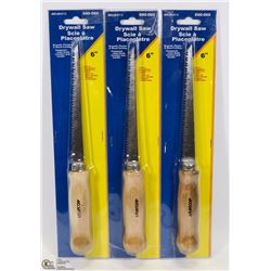 LOT OF THREE 6" DRYWALL SAWS