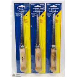 LOT OF THREE 6" DRYWALL SAWS