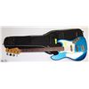 Image 1 : ELECTRIC BASS GUITAR BURTON BLUE WITH SOFT CASE.