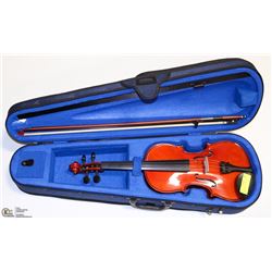 MENZEL NATURAL VIOLIN WITH BOW & CASE.
