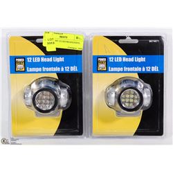 2 POWERFIST 12 LED HEADLIGHTS.