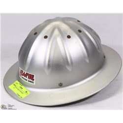 SILVER METAL SKULL BUCKET HARDHAT