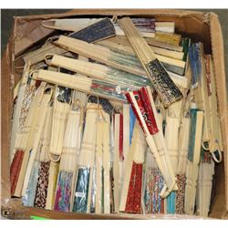 LARGE BOX OF MINI ASIAN STYLE FANS
