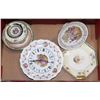 Image 1 : FLAT OF COLLECTIBLE LIMOGES PLATES & CLOCK.
