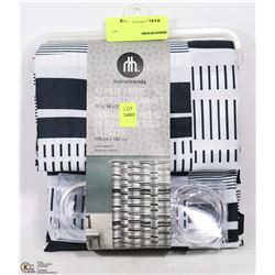 HOMETRENDS 13PC FABRIC SHOWER CURTAIN SET